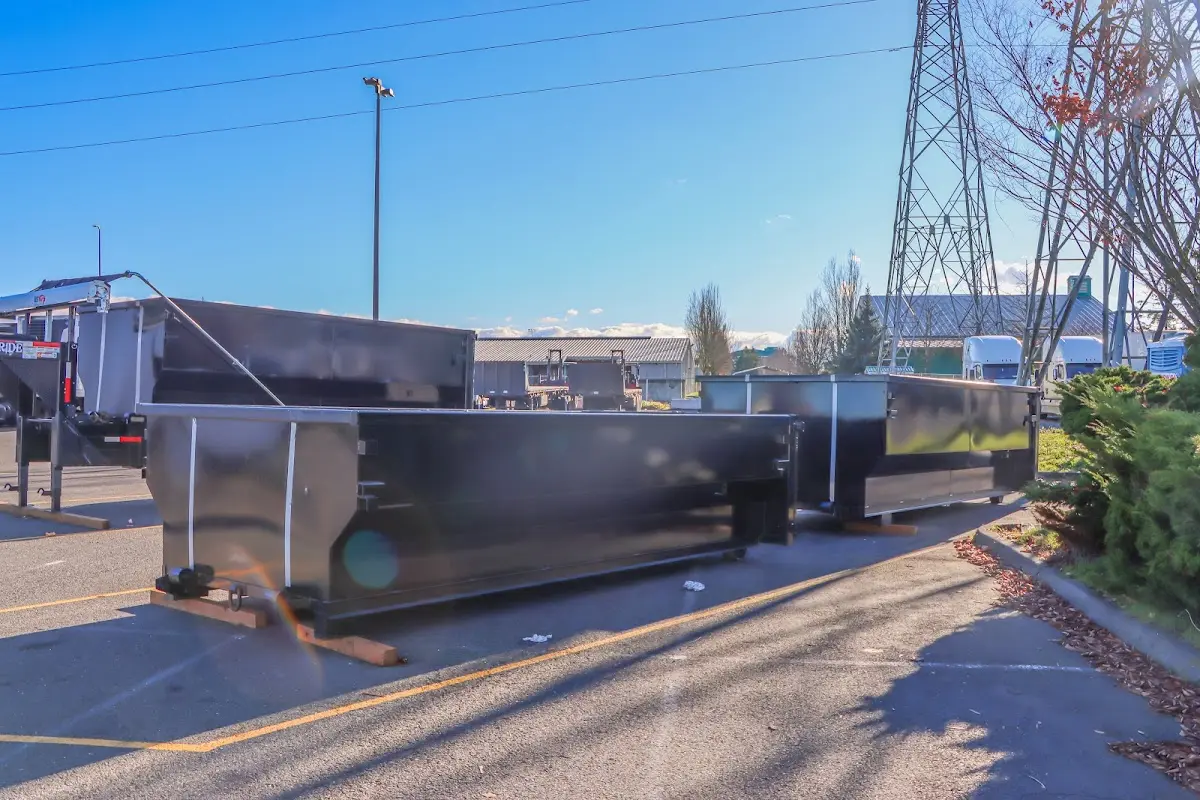 Roll-off dumpster ready for waste disposal at job site for Residential Dumpster Rental in Carl Junction